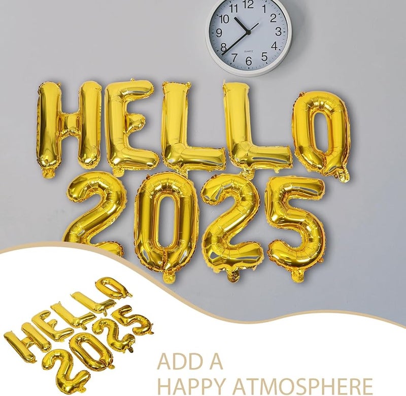 2025 Gold Foil Number Letter Balloons Set For New Year Eve Party Graduation Supplies - Image 3